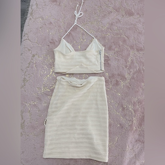 OH POLLY ivory crochet mini skirt set - Picture 4 of 4